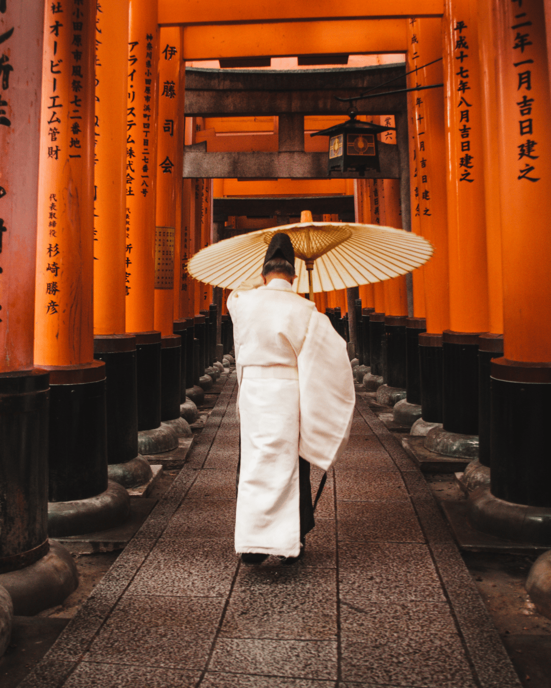Japanese man with umbrella | Panache World Luxury Travel | Contact Us