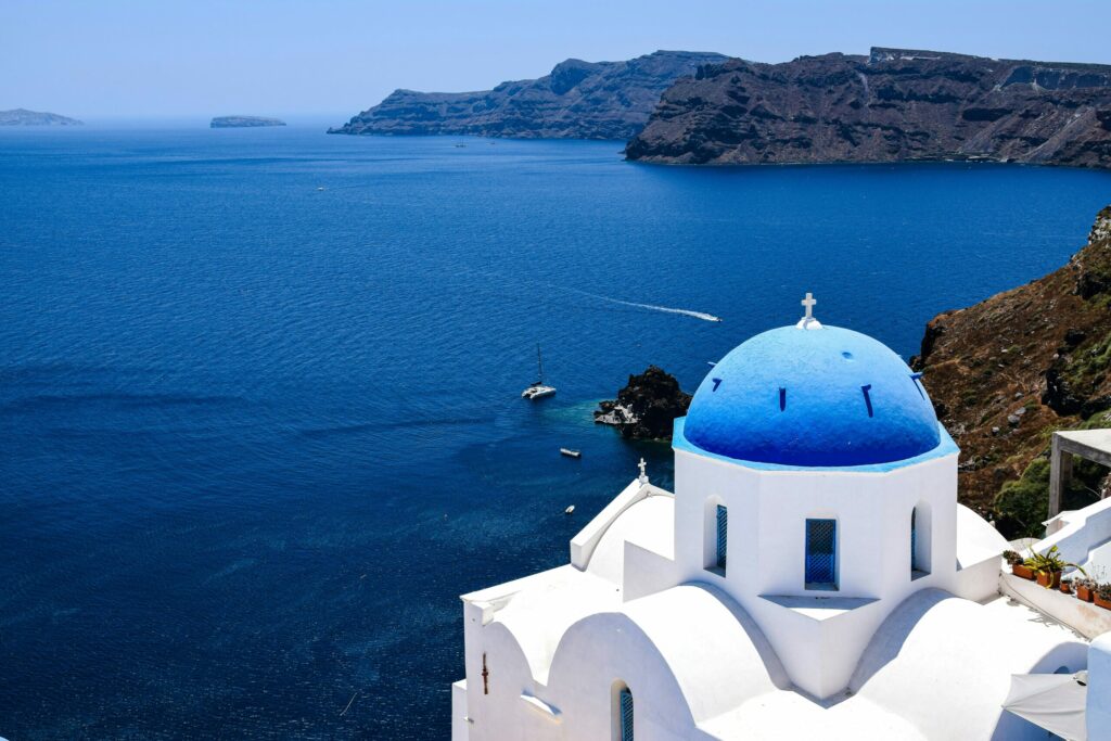 Santorini, a Greek island, has fertile volcanic soil -unsplash