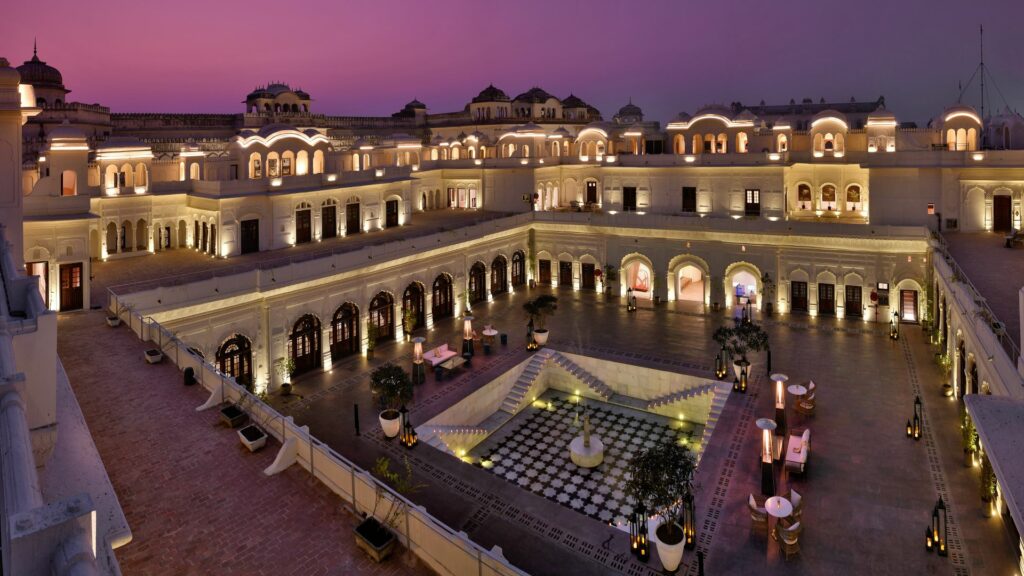 The Courtyard of Ran Baas The Palace, once the private guesthouse for the royal family, within the formidable Qila Mubarak complex, in Punjab.