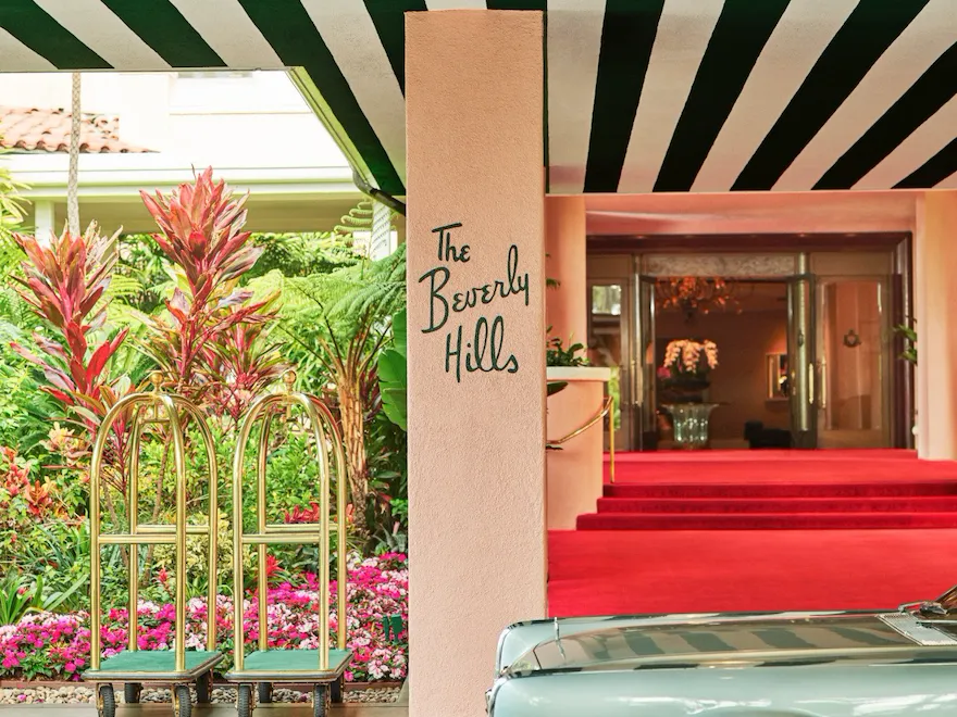 The lobby of The Beverly Hills Hotel